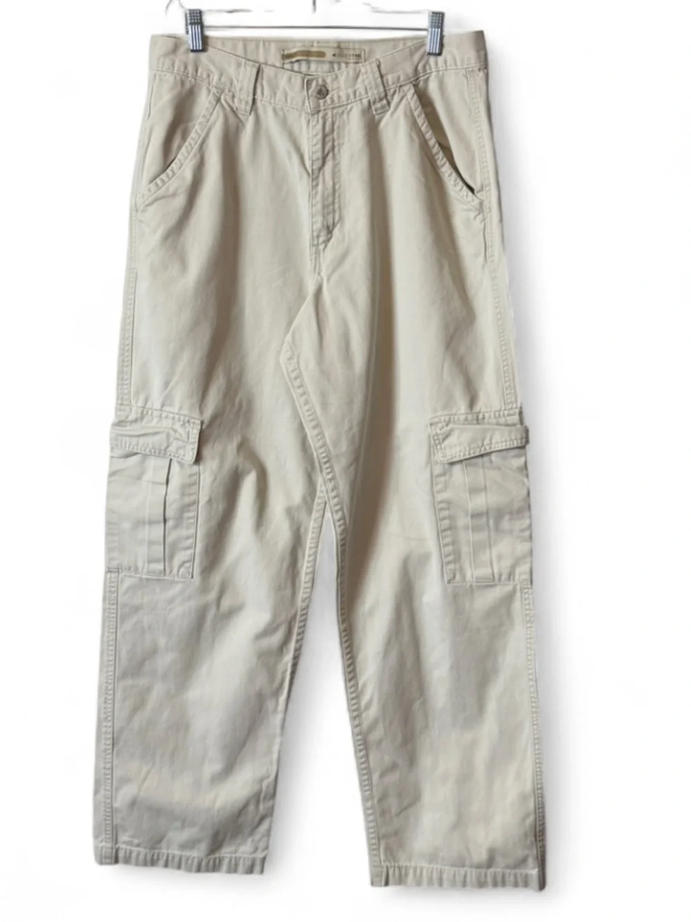Vintage Y2K Levi's Silvertab Off White Relaxed‎ Cargo Pants, Men's Size 32 x 34